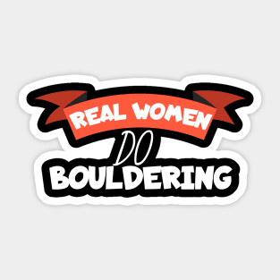 Real women do bouldering Sticker